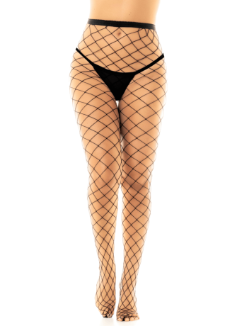 Collant large maille noire - MAL1106BLK